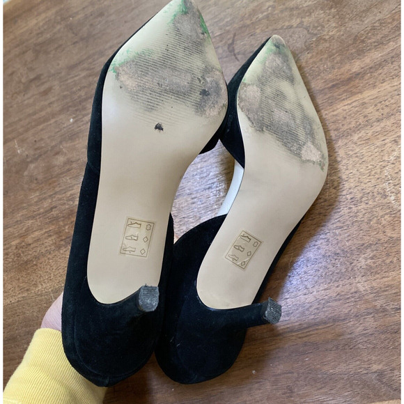 Sole Society Jenn Sexy Black Faux Suede D’Orsay High Heels Dressy Shoes US 9.5M - Picture 7 of 9
